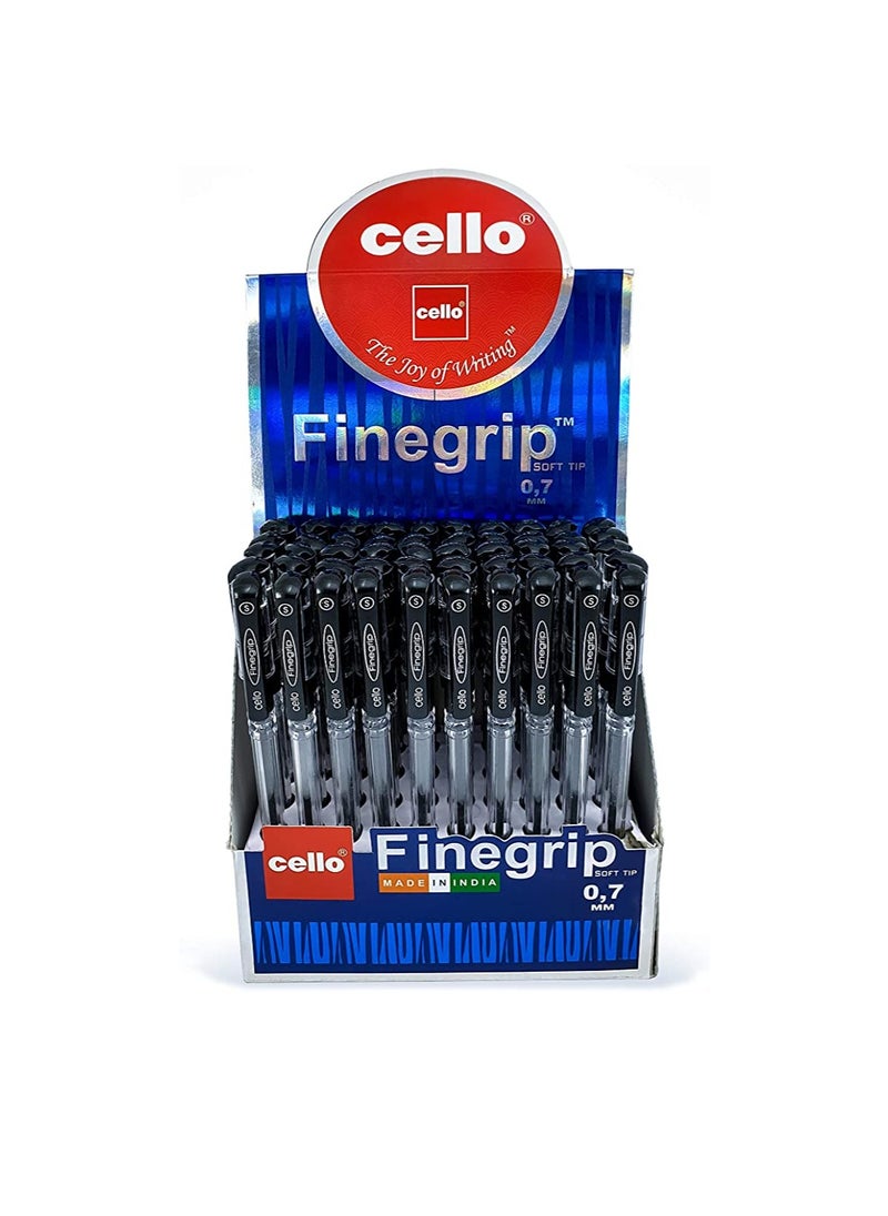 Cello Cello Finegrip Ball Pen 0.7 MM Display Of 50Pc Black  - Image 1