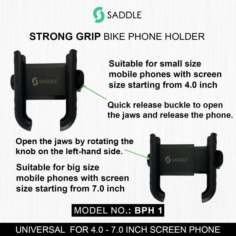 SADDLE BPH 1 Bike/Motorcycle/Scooter Mobile Phone Holder Mount, Ideal for Maps and GPS Navigation - Image 4