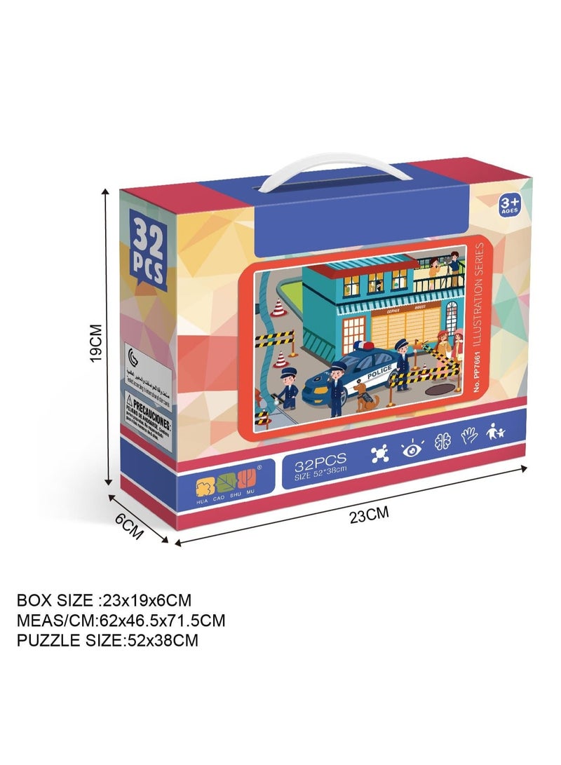 City Police Jigsaw Puzzle 32 Pieces - Image 2
