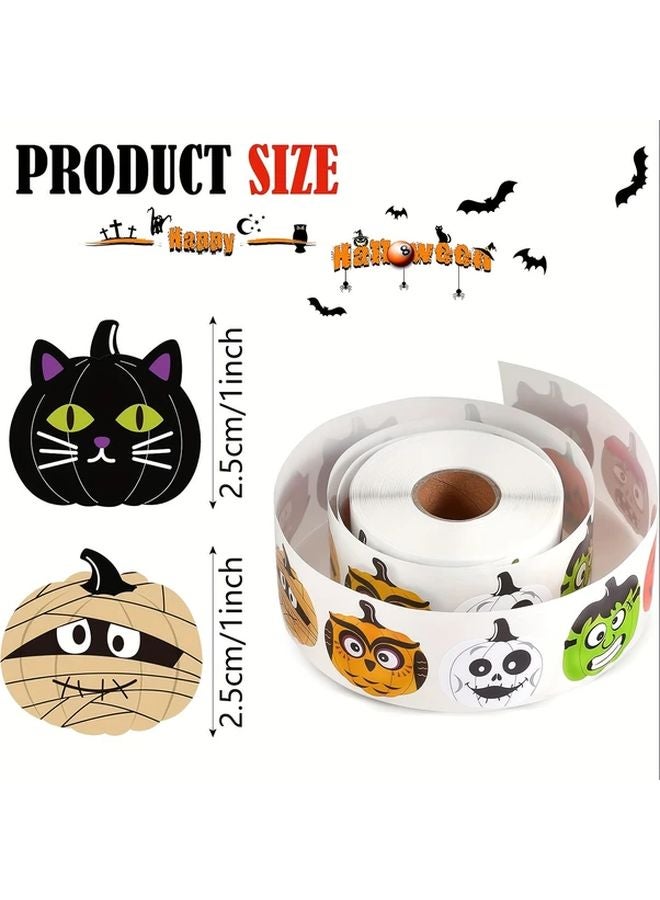 500 Scary Pumpkin Stickers 8 Designs For Water Bottles Phone Cases PVC Adhesive Decals - Image 2