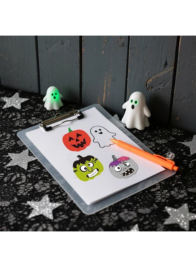 500 Scary Pumpkin Stickers 8 Designs For Water Bottles Phone Cases PVC Adhesive Decals - Image 5