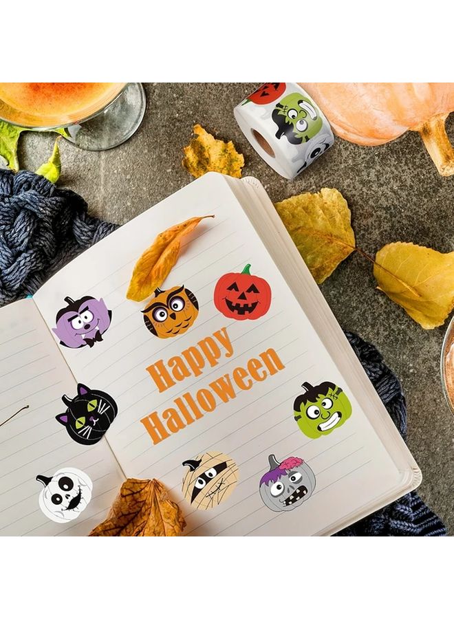 500 Scary Pumpkin Stickers 8 Designs For Water Bottles Phone Cases PVC Adhesive Decals - Image 4