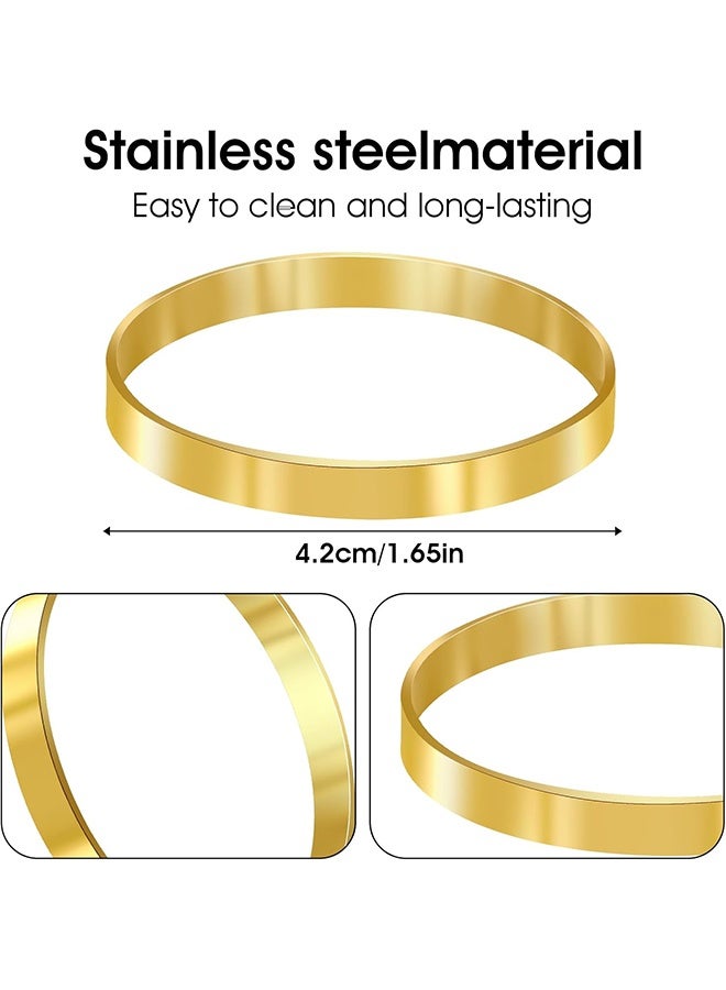 Round Modern Gold Napkin Rings Set of 20, Perfect for Cloth Napkins, Weddings, Parties, Ramadan , Table Decor - Image 2