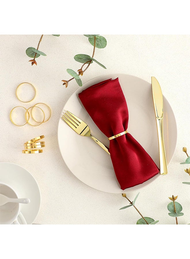 Round Modern Gold Napkin Rings Set of 20, Perfect for Cloth Napkins, Weddings, Parties, Ramadan , Table Decor - Image 5
