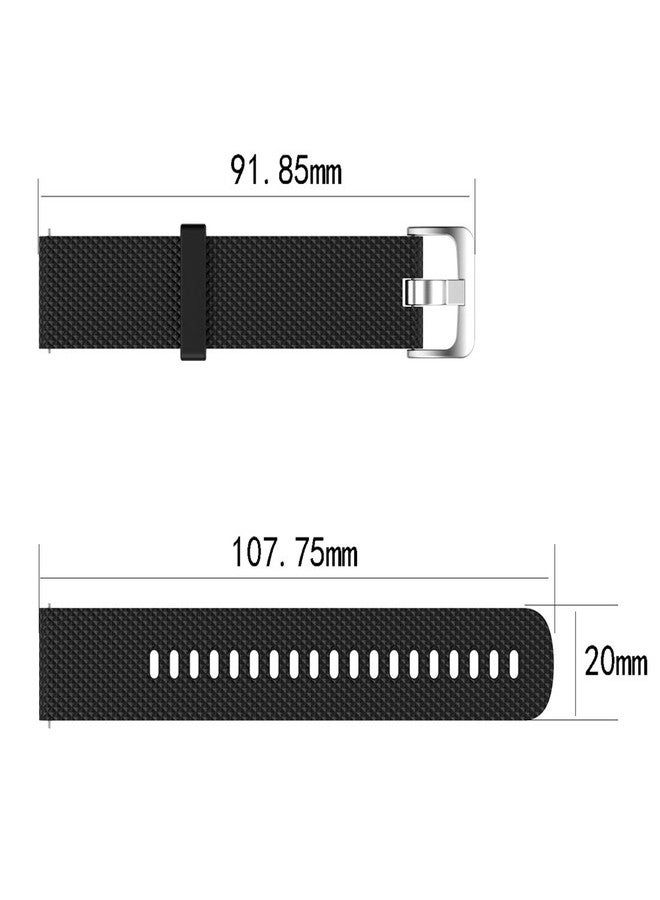 AWADUO For Samsung Galaxy Watch Replacement Band, 20mm Replacement Silicone Wrist Band Strap For Samsung Galaxy Watch 42mm/ Gear Sport SM-R600/ Gear S2 Classic(Silicone Black) - Image 4