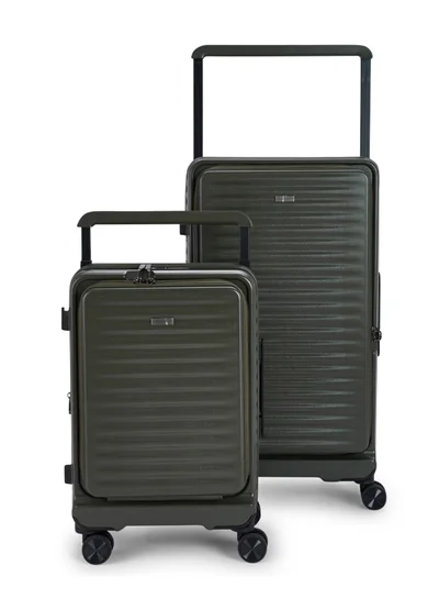 LIMRA Travel Bags From Limra It contains two compartments Made Of PC , Consisting of Two Pieces , Size 20"-29" Inches, Green Color