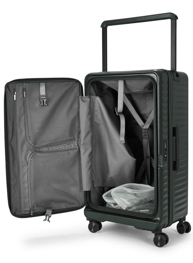 LIMRA Travel Bags From Limra It contains two compartments Made Of PC , Consisting of Two Pieces , Size 20"-29" Inches, Green Color