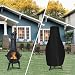 Groumh LARGE SIZE Outdoor Chimney Protective Cover Patio Furniture Covers Patio Chiminea Caps Protective Chiminea Covers Weather Resistant Fire Pit Heater Cover Black 59x31x12inch - Image 2
