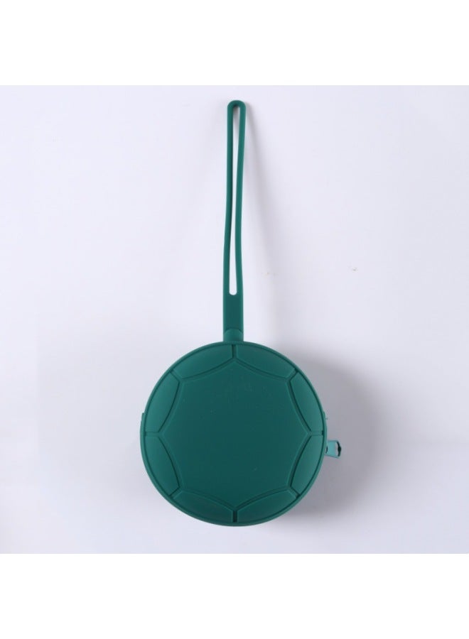 Summer Silicone Change Storage Convenient Carry-on Storage Bag Lipstick Earphone Bag Zipper Waterproof-Color:Dark Green (no. 5 Round Bag) - Image 1