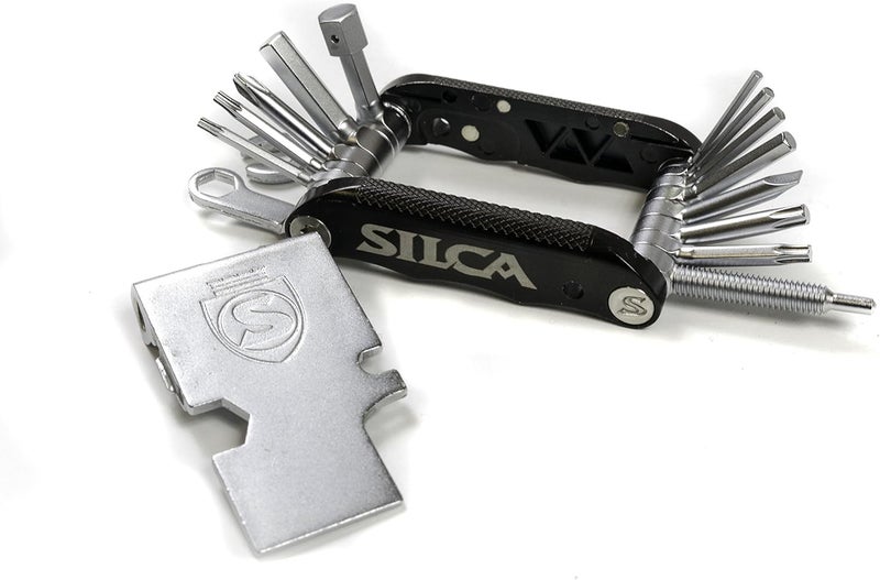 SILCA VENTI MultiTool | 20 tools design minimalistic focus | steel multi tools w/hardened finish | aluminum side bars with master link magnetic storage | HEX/TORX/PHILLIPS/Chain Breaker - Image 1