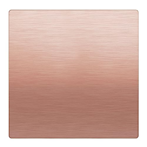 LIDER Double Blank Screwless MetalSurface Wall Plate Temperature and Impact Resistant Modern Decoration Upgrade MidSize 2Gang 488 x 492 UL Listed Stainless Steel Brushed Rose Gold 1Pack - Image 1