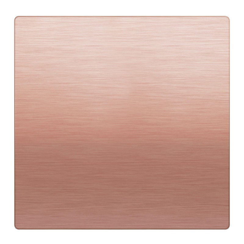 LIDER Double Blank Screwless MetalSurface Wall Plate Temperature and Impact Resistant Modern Decoration Upgrade MidSize 2Gang 488 x 492 UL Listed Stainless Steel Brushed Rose Gold 1Pack - Image 2