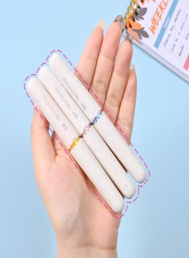 Temiary 6 Pcs Mini Gel Pens, 0.5 mm Black Ink Fine Point Gel Ink Pen for Journaling Note Taking, Aesthetic Smooth Writing Pocket Pens for Office School Supplies (White) - Image 5