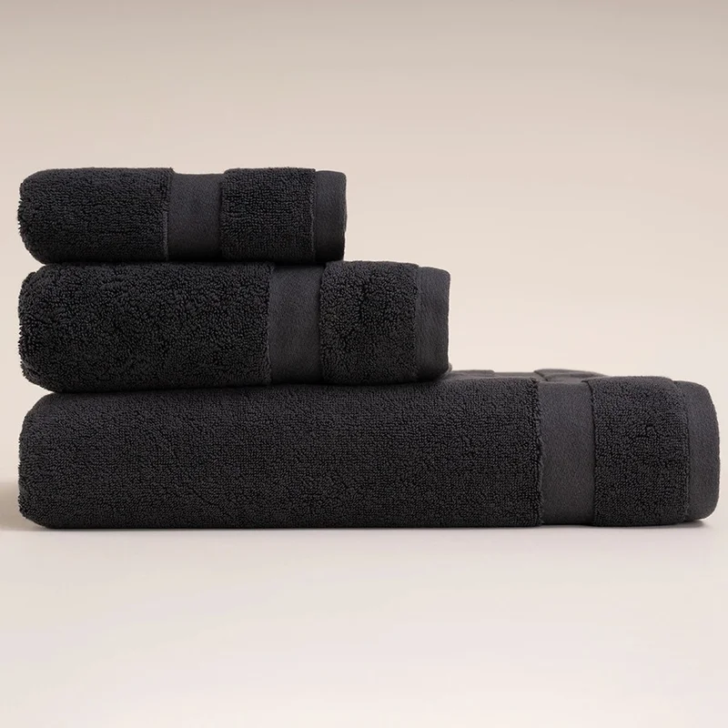 Penelope 100% Cotton Towel 30x50 cm Anthracite - Noa Series