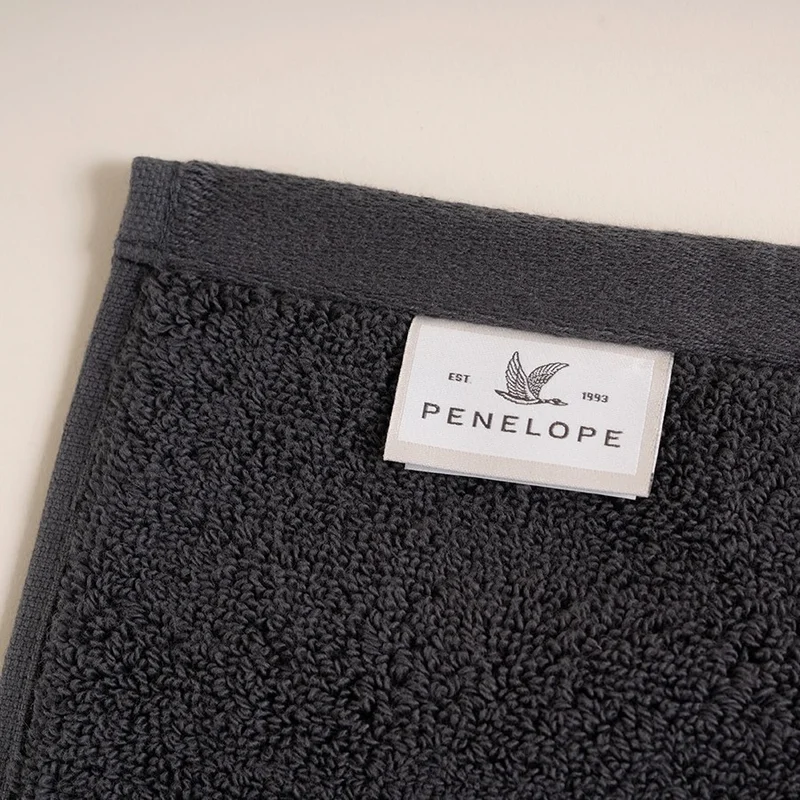 Penelope 100% Cotton Towel 30x50 cm Anthracite - Noa Series
