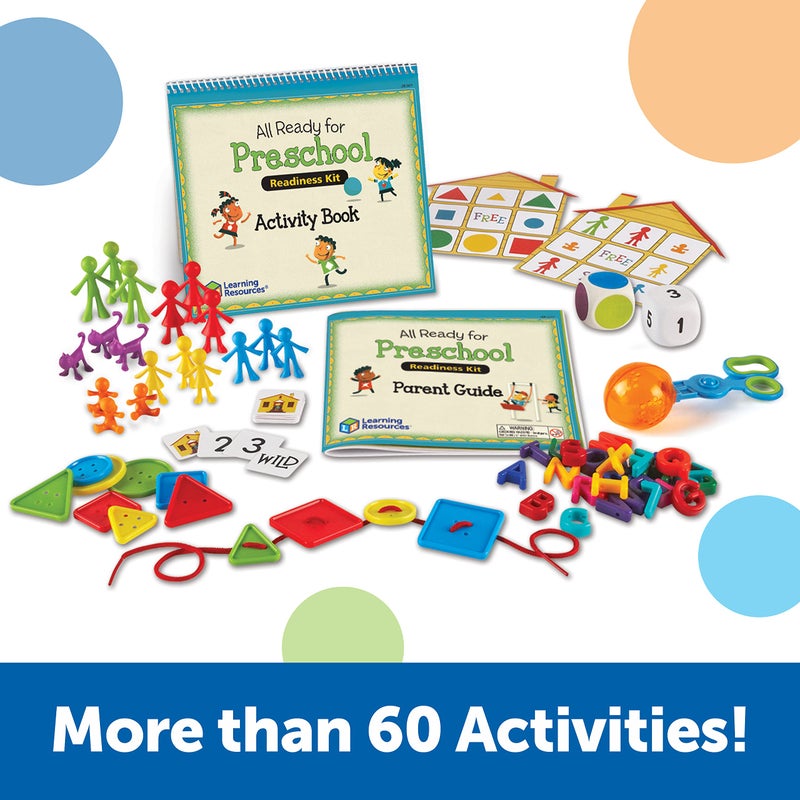 Learning Resources مجموعة موارد التعلم جاهزة لجميع احتياجات مرحلة ما قبل المدرسة - مجموعة 60 نشاط، للأعمار 3+، مجموعة تحضير لمرحلة رياض الأطفال، منهج التعليم المنزلي لمرحلة ما قبل المدرسة - Image 2
