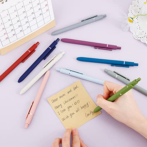 FIOVER Gel Pens,10pcs 0.5mm Quick Dry Black Ink Fine Point Smooth Writing Pens High-End Series Ballpoint for Office School Supplies(Morandi & Retro) - Image 3