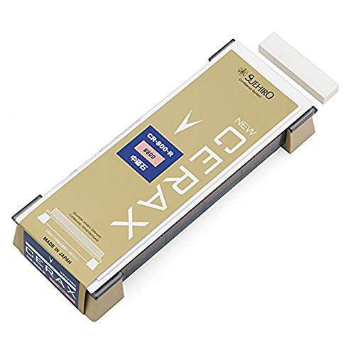 Suehiro whetstone NEW CERAX CR-800-R: Large size Medium sharpening stone #800, Soaking stone: 8.11 x 2.87 x 0.9" - Image 1