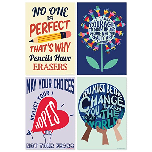 Sweetzer & Orange Growth Mindset Posters for Middle and High School Classroom Decorations – Set of 13 Motivational Wall Art Decor, Inspirational Artwork Quotes! 15 x 22” Large Poster Bundle - Image 3