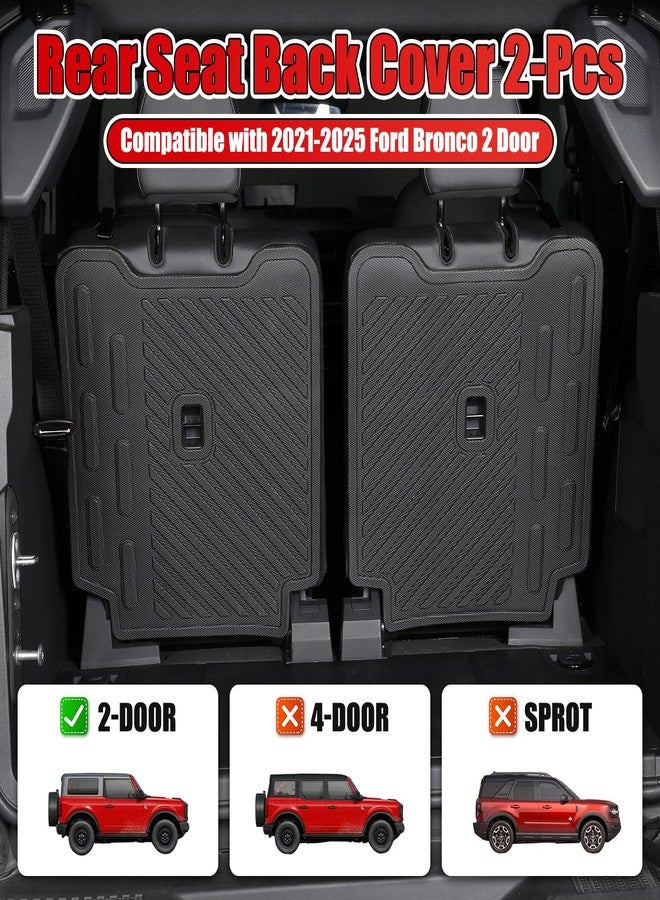 EVGoXMods Rear Seat Back Cover Compatible with Ford Bronco 2 Door 2025 2024 2023 2022 2021, All-Weather Backrest Protector Mat Liner Interior Accessories - Image 2