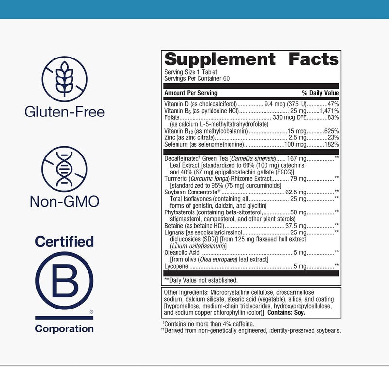Metagenics Testralin  Testosterone Support for Men 40  Estrogen  Testosterone Metabolism Supplement  with Flax Seed Green Tea Leaf  Phytosterols GlutenFree  60 Tablets - Image 2