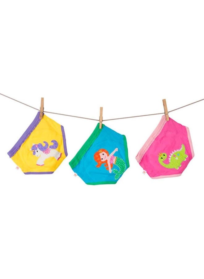 Zoocchini ZO-8004 Learning Girl Panty - World of Fairytale - Pack of 3 - Image 3