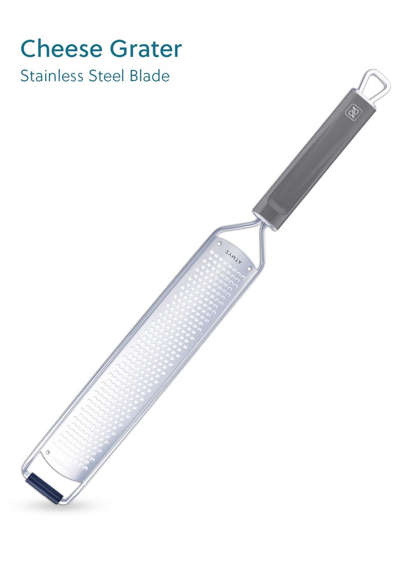 ZYMTA Lemon Zester, Cheese Grater, Premium Citrus Zester, Kitchen Grater for Parmesan, Chocolate, Ginger, Garlic, Stainless Steel Kitchen Cheese Grater  - Image 3