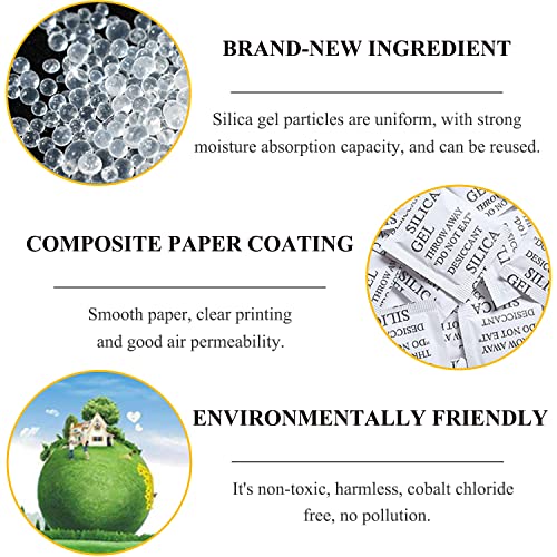 SmaringWing Silica Gel Packets, 50PCS 5 Gram Premium Transparent Desiccant Packs for Storage, Moisture Absorbers for Control Absorbing, Desiccant Dehumidifiers Bags for Electronics, Clothes Shoes, Jewelry, Spices - Image 3