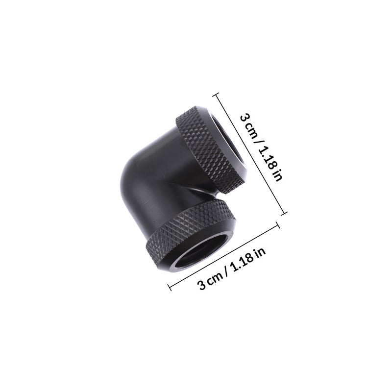 2PCS Brass Fitting for Computer Water Cooling 90 Degree Rotary Supply - Image 2