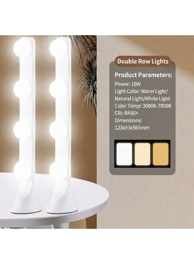 مصباح إضافة إضاءة مباشر، جهاز عرض للبث المباشر، مصباح خلفية للفيديو بتصميم LED ثنائي الصف، يُستخدم في تحسين مظهر الوجه وتنعيم البشرة - Image 2