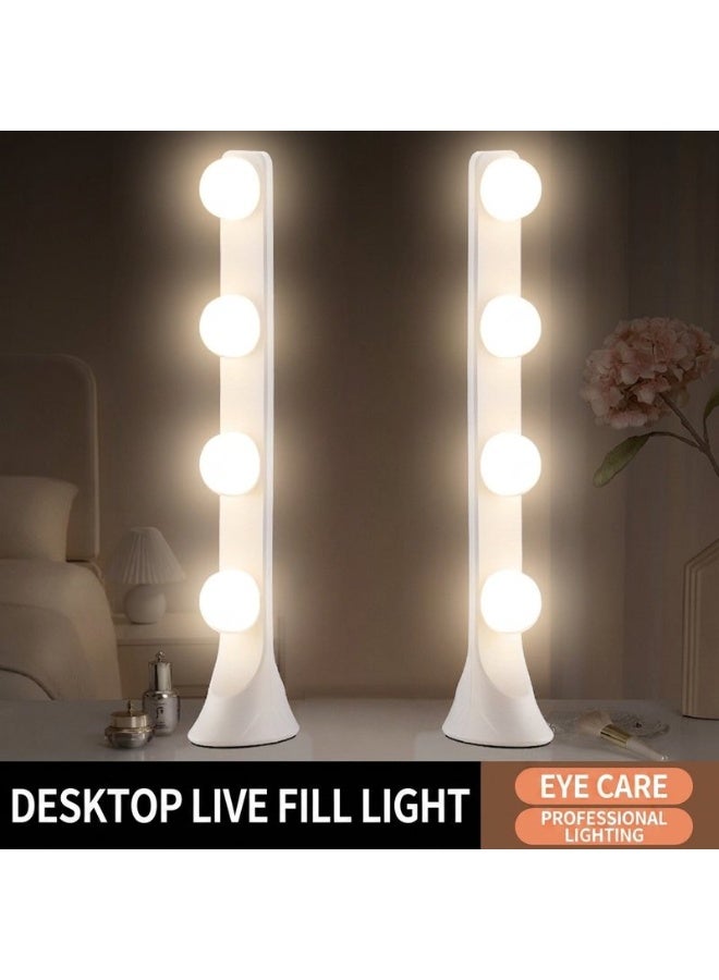 مصباح إضافة إضاءة مباشر، جهاز عرض للبث المباشر، مصباح خلفية للفيديو بتصميم LED ثنائي الصف، يُستخدم في تحسين مظهر الوجه وتنعيم البشرة - Image 1