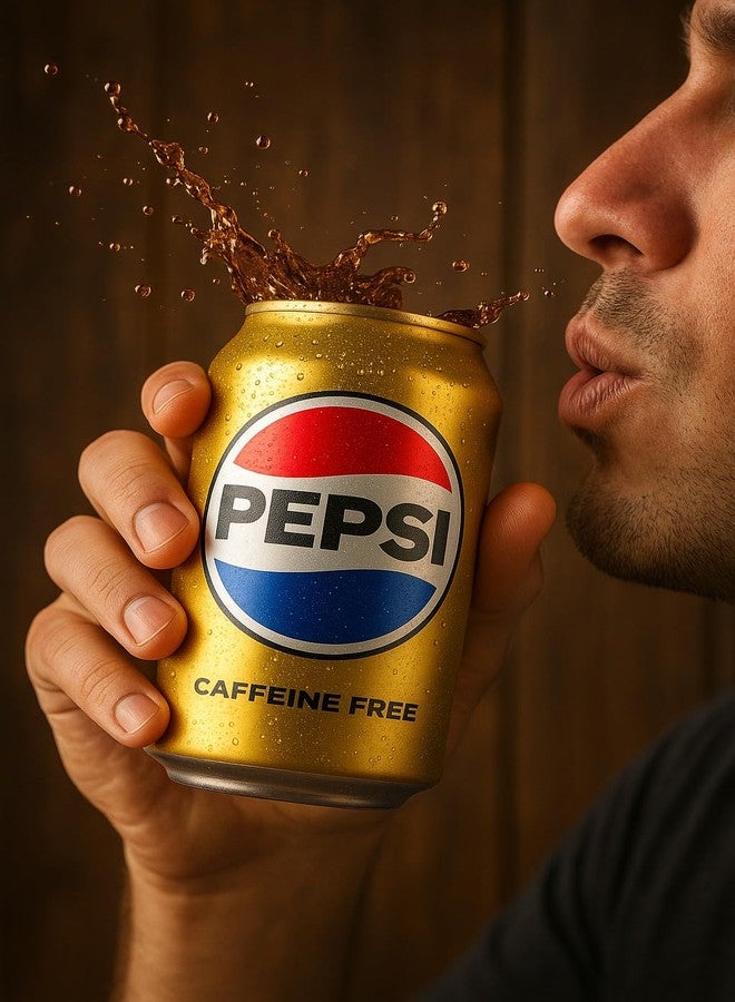 Pepsi Golden Caffeine-Free Soda, 355ml Cans (Pack of 3) – Smooth Refreshing Taste, Classic Cola Flavor without Caffeine, Crisp Carbonation For Any Time of Day (Imported-USA) - Image 5