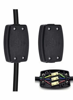 Excefore 3 Terminal Electrical Junction Box, 2 Pcs Cable Joiner Box Set, In-line Connector 250v 13A  - Image 1