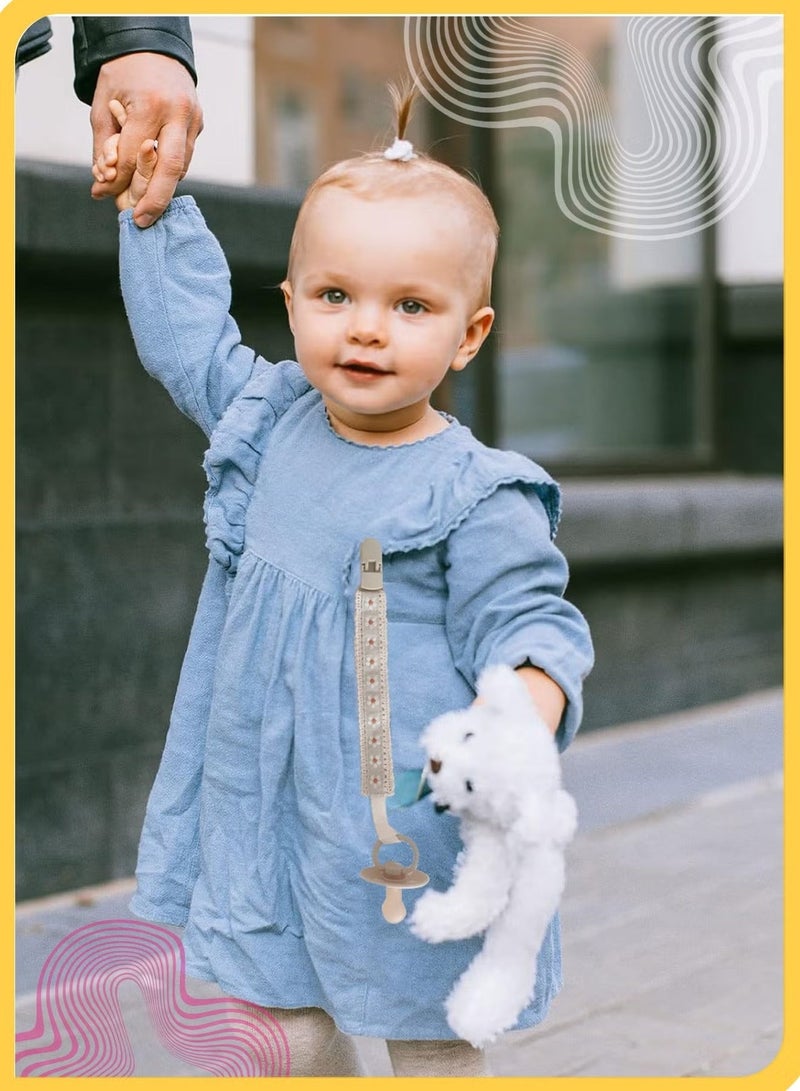 Amanli 4 Pack Pacifier Clips, Pacifier Holder, Pacifiers And Accessories, Anti Loss Binky Holder Leashes, Safe and Durable Materials, Lightweight and Secure No Damage to Clothes, Fits Most Pacifiers and Teethers, for Newborns and Infants, Home, Outdoor, Stroller, Travel Use - Image 3