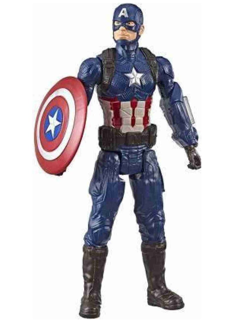 AVENGERS Marvel Titan Hero Series Collectible 12-Inch Captain America Action Figure, Toy for Ages 4 and Up - Image 1