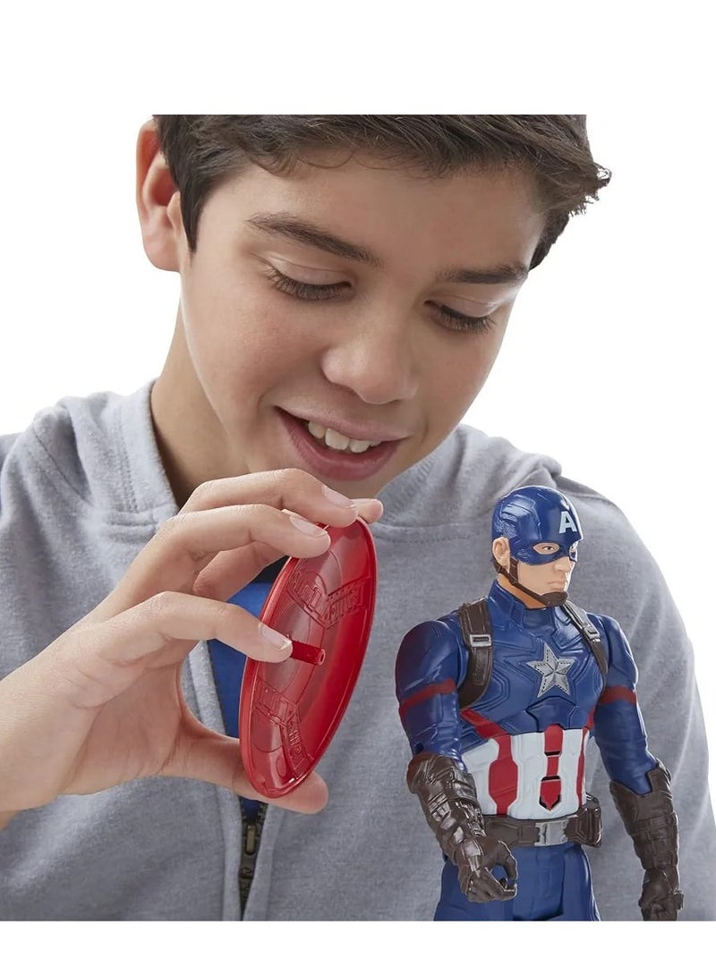 AVENGERS Marvel Titan Hero Series Collectible 12-Inch Captain America Action Figure, Toy for Ages 4 and Up - Image 5