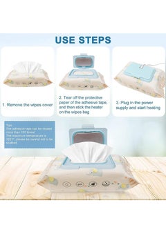 rocooart Portable Baby Wipes Warmer, USB Mini Baby Wipes Dispenser Reusable Baby Wipes Warmer, Home Car Use, Suitable for Newborn Travel, Compatible with Portable Charger  - Image 2