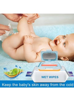 rocooart Portable Baby Wipes Warmer, USB Mini Baby Wipes Dispenser Reusable Baby Wipes Warmer, Home Car Use, Suitable for Newborn Travel, Compatible with Portable Charger  - Image 3
