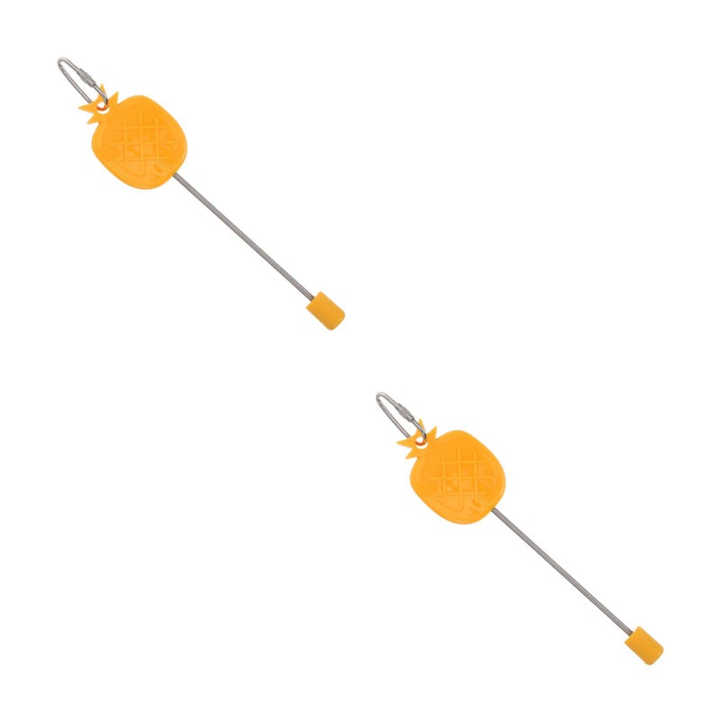 2pcs Stainless Steel Parrot Fruit And Vegetable Holder Pineapple Bird Food Skewer For Cage Feeding Small Birds Parrots Foraging Toy Bird Supplies - Image 1