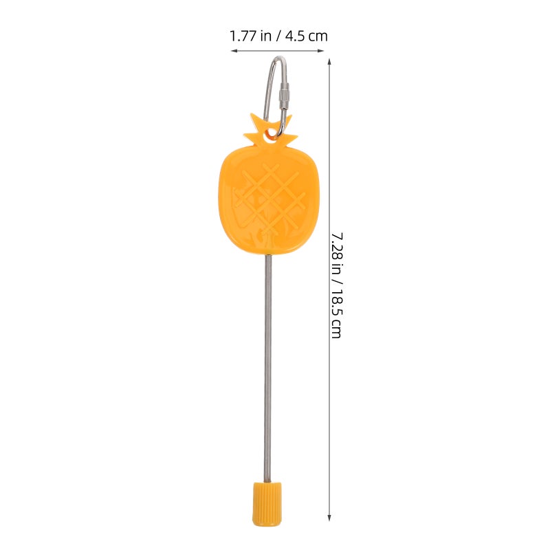 2pcs Stainless Steel Parrot Fruit And Vegetable Holder Pineapple Bird Food Skewer For Cage Feeding Small Birds Parrots Foraging Toy Bird Supplies - Image 2