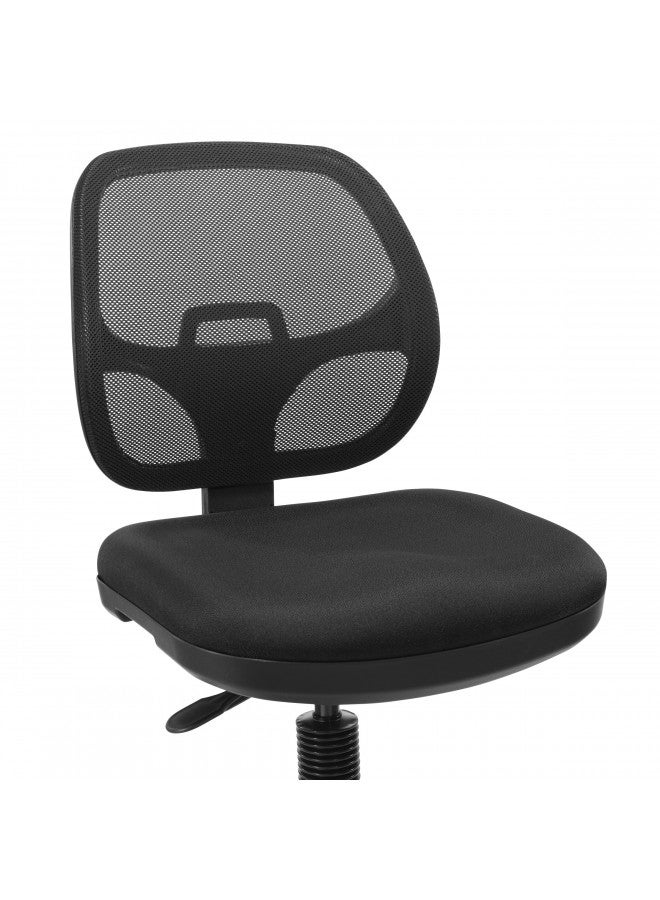Office Star DC Series Deluxe Breathable Mesh Back Ergonomic Drafting Chair with Lumbar Support and Adjustable Footring, Black Fabric - Image 1