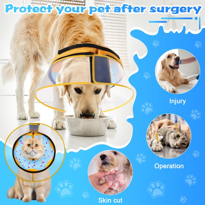 CNEO Inflatable Dog Cone Collar with Detachable Enhanced Anti-Licking Shield, Soft Neck Donut Collar for Dogs After Surgery, Adjustable Dog Cone Alternative for Large Medium Small Dogs & Cats - Image 3