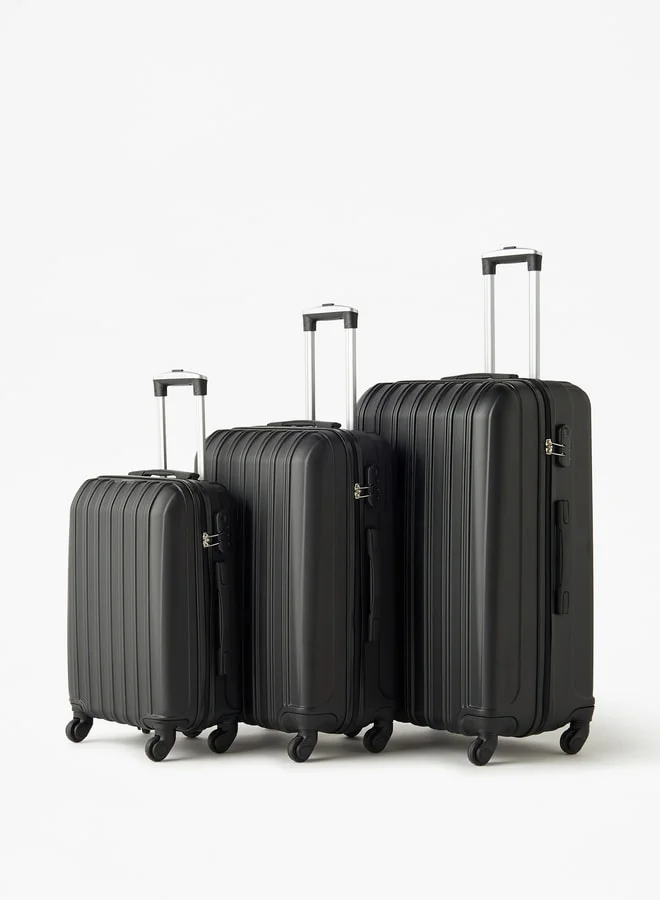 Oaklan by Shoexpress Men by Shoexpress Textured Hardcase Trolley Bag