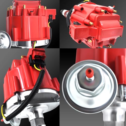 MAS Performance HEI Distributor & Wiring set 65K Coil Compatible with Chevy 305-454 Chevrolet C10 GMC SBC BBC 350-400 5.0L 5.7L 6.6L 7.4L (Red Cap Color) - Image 3