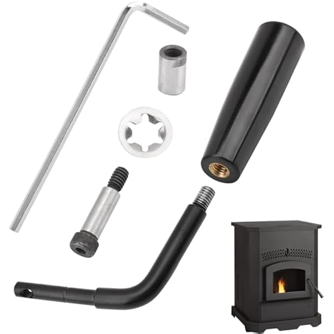 SRV7093-024D DOOR HANDLE ASSEMBLY COMPATIBLE WITH PEL-PRO & PLEA-SANT HEARTH PELLET STOVE FOR PEL-PRO PP60 PP60-B PP130 PP130-B PP70 PP150 PPC90 TSC90 FOR PLEASANT HEARTH PH35PS, PH50CABPS, PH50PS - Image 2