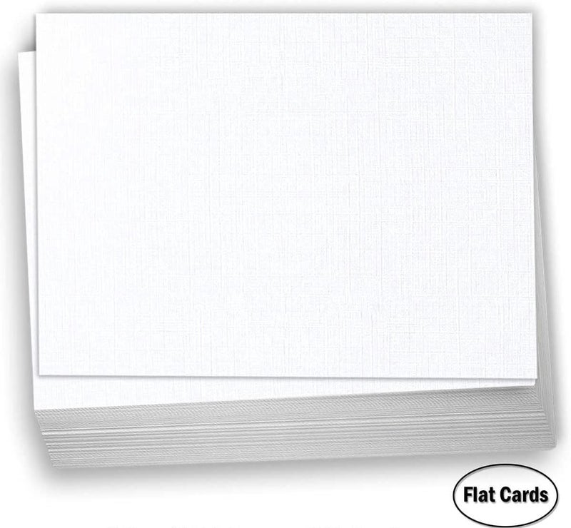Hamilco 4x6 White Linen Cardstock Paper Blank Index Cards Flat Card Stock Heavyweight 100lb Cover 100 Pack - Image 2