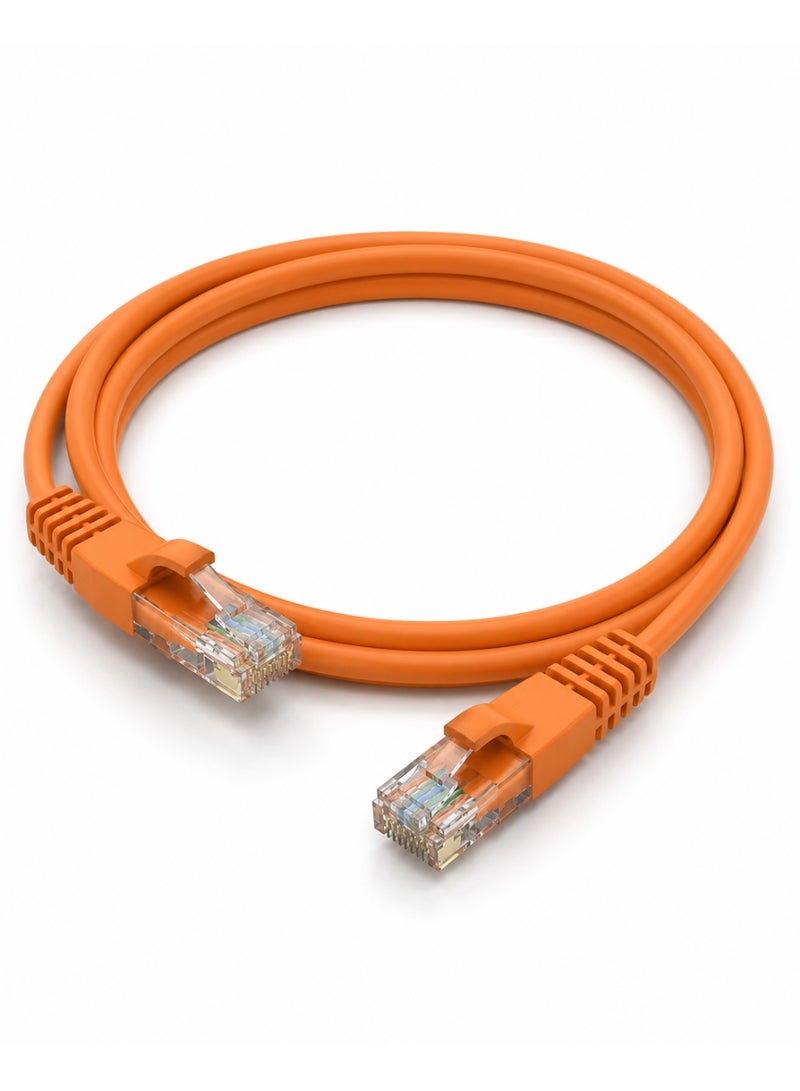 FUJISHKA 100% Pure Copper CAT6 Cable for Routers and Computers - Orange 1.5M - Image 1
