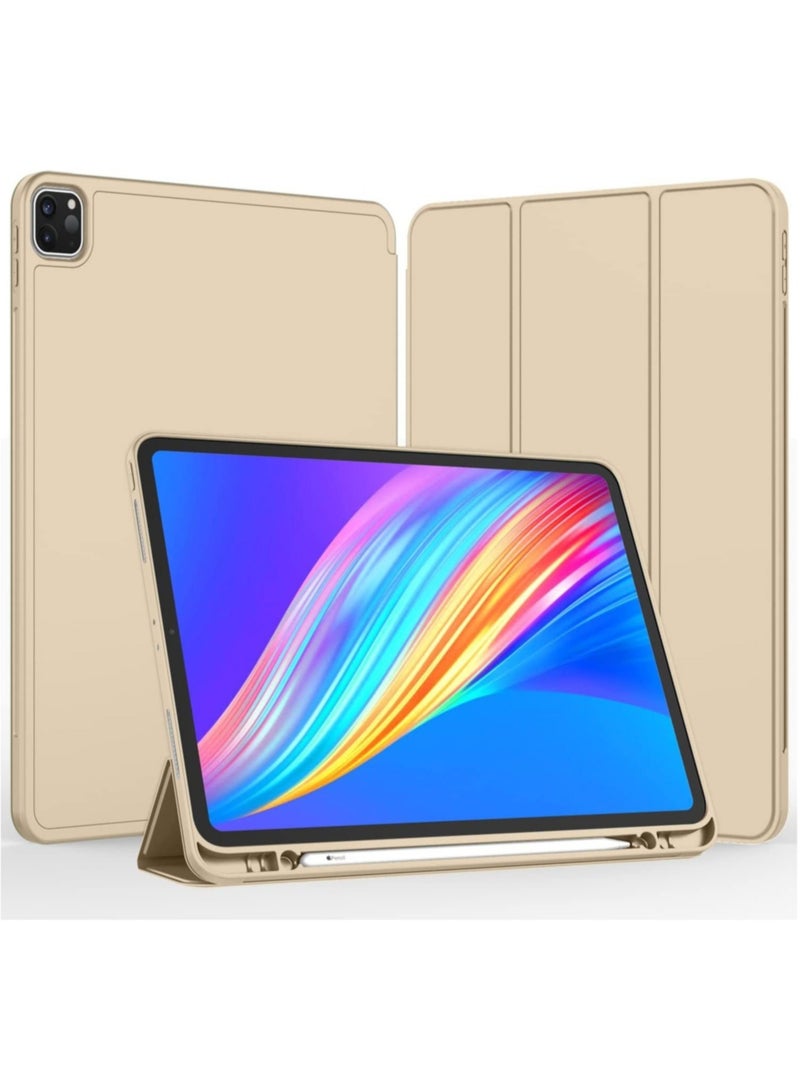 إلترازون New iPad Pro 12.9 Case 2022(6th Gen)/2021(5th Gen) with Pencil Holder [Support iPad 2nd Pencil Charging/Pair],Trifold Stand Smart Case with Soft TPU Back,Auto Wake/Sleep - Image 2