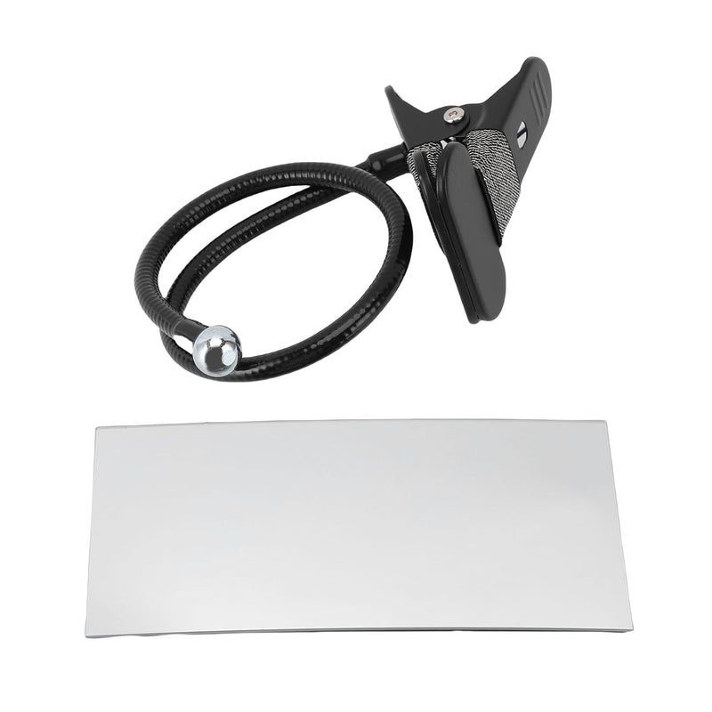 ZJchao Clamp-On Security Mirror – Flexible Convex Cubicle Mirror with 360°, Sturdy Plastic Frame, Fit for Office Desk, PC & Rear View - Image 1