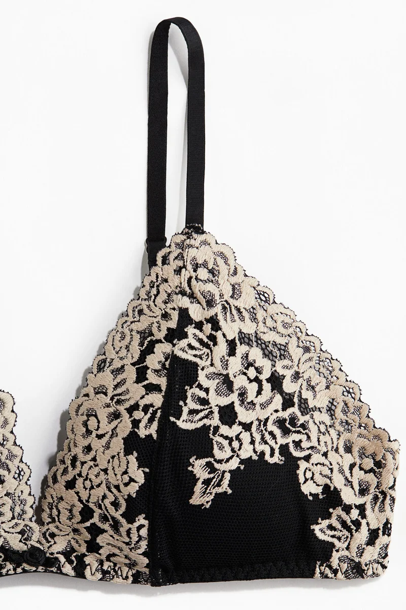 اتش اند ام Padded soft lace bra